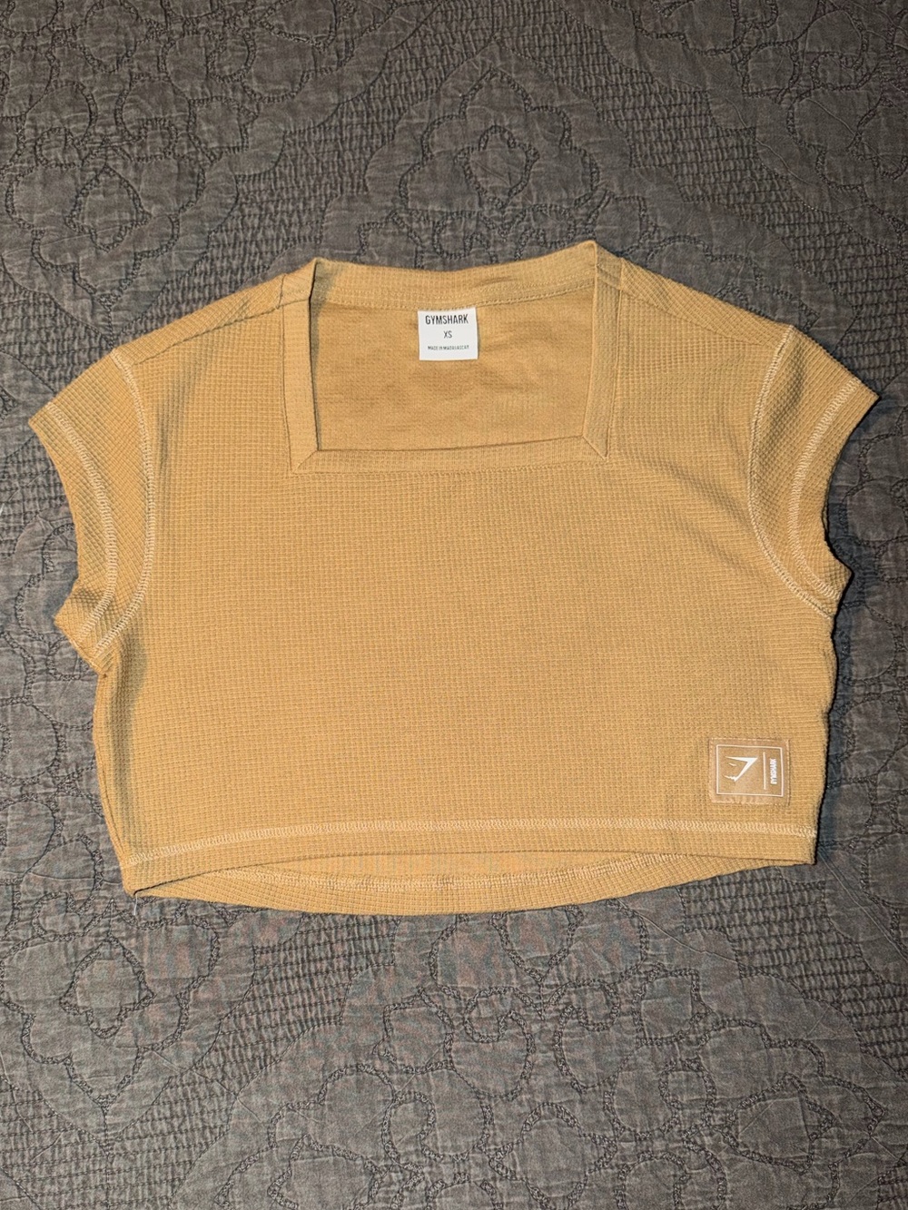 Gymshark PAUSE CROP TOP Light Brown Size-XS